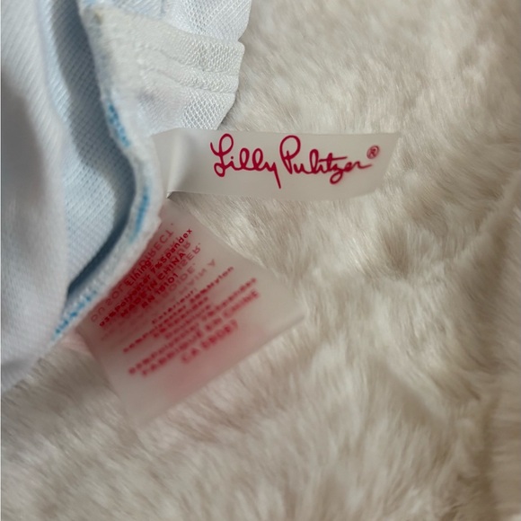 Lilly Pulitzer Light Blue Stripe Ruffle Swimsuit - Picture 6 of 8